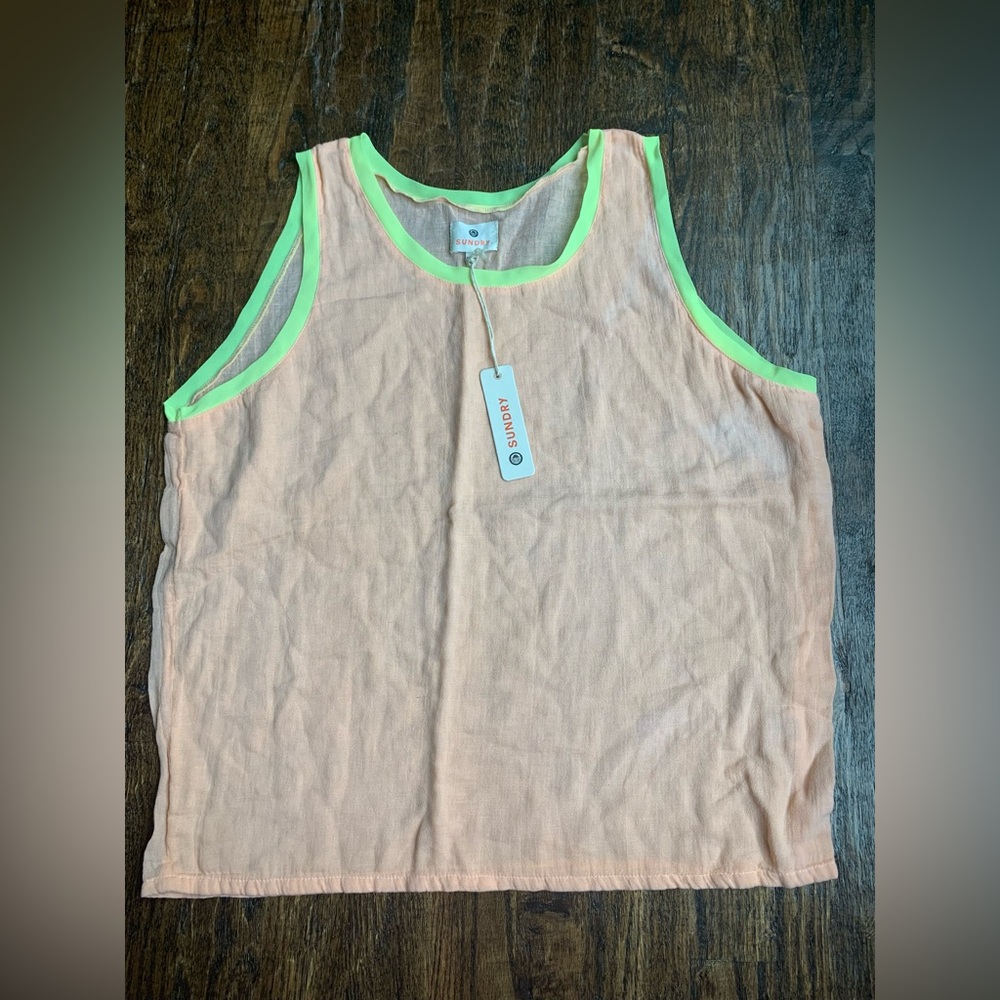 NWT Sundry Peachy 100% Cotton Summer Tank 1 Small